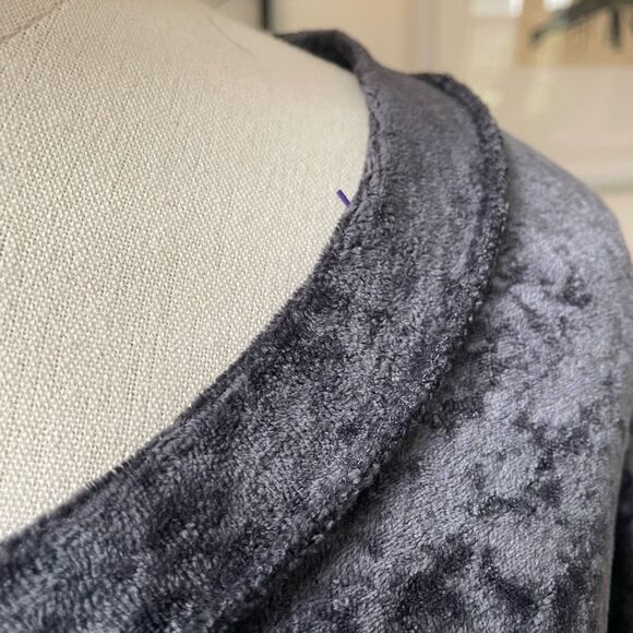 We The Free People Crushed Velvet Sweatshirt Dark Grey M - Picture 5 of 9